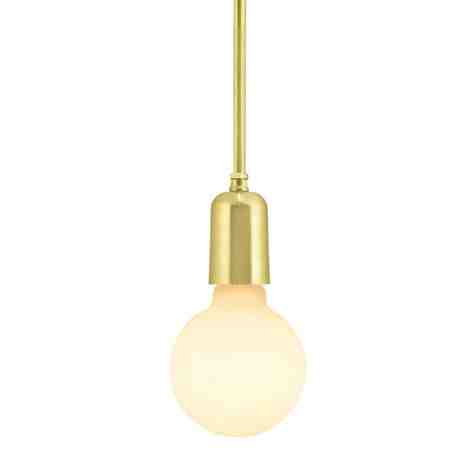 Downtown Minimalist Stem Mount Pendant, 997-Natural Raw Brass | Shown with Porcelain II Tala Lamp