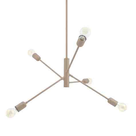 Downtown Minimalist 5-Light Chandelier, 607-Taupe