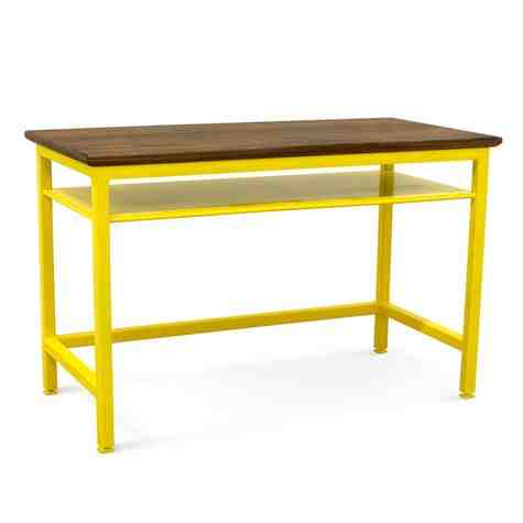 Arthur Writing Desk, NW-Natural Walnut, 500-Buttery Yellow