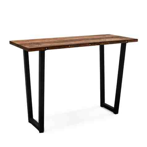 Sasha Breakfast Bar, DO-Distressed Oak, 100-Black