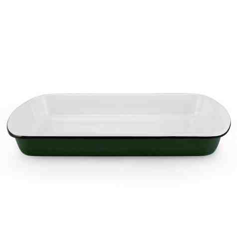 4-Quart Enamelware Baking Pan, 350-Vintage Green