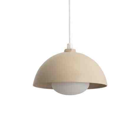 12" Loma, 630-Beige, SWH-Standard White Cord | Shown with Oval LED Tala Lamp