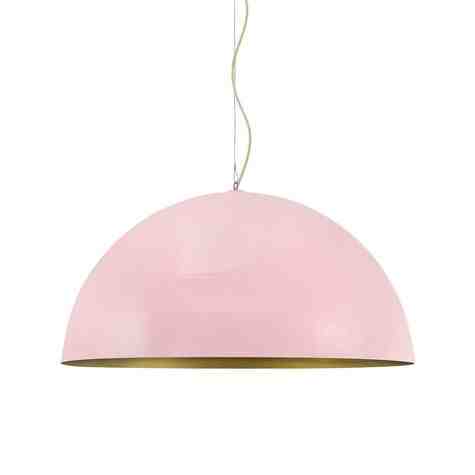 28" Loma, Exterior in 480-Blush Pink, Interior in 930-Painted Aged Brass, CSGW-Gold & White Cloth Cord
