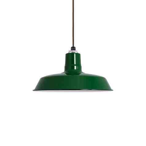 16" The Original™ LED Pendant, 350-Porcelain Vintage Green, CSBB-Black & Brown Chevron Cord