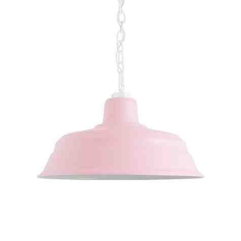 15" Bomber LED, 480-Blush Pink, Mounting in 200-White, CSW-White Cloth Cord