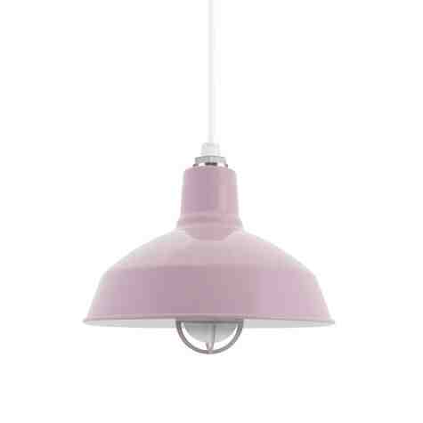 14" Dino Nautical LED, 790-Lavender, CGG-Standard Cast Guard, FST-Frosted Glass, TWH-White Cotton Twist Cord
