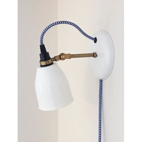 White plug in wall sconce hotsell