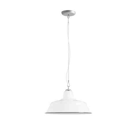 15" Bomber Studio Light, 250-Porcelain White, SWH-Standard White Cord