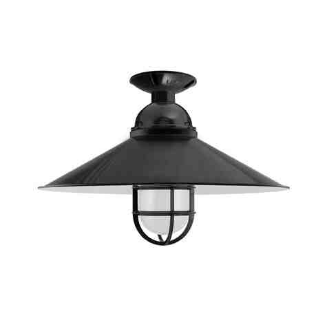 18" Syracuse LED, 100-Black, CGG-Standard Cast Guard, FST-Frosted Glass