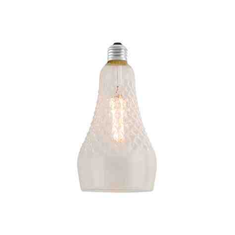 LED Crystal Clear C35 500 Lumen Bulb - On