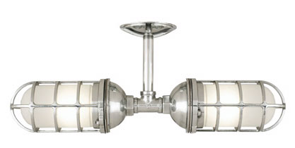 Polished Aluminum Atomic Industrial Sconce