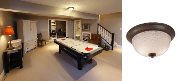 flush mount pool table lights