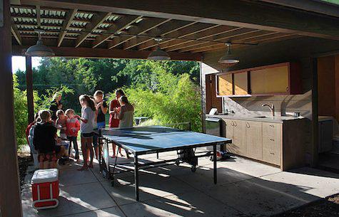 game room pool house