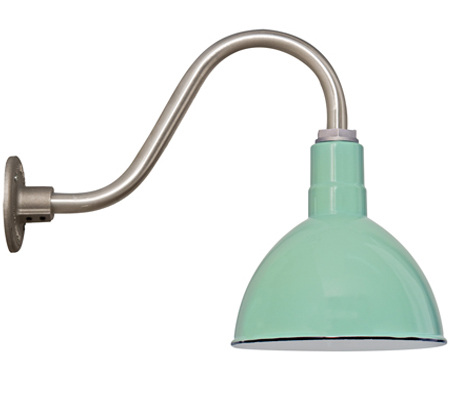 goodrich wilcox porcelain enamel gooseneck light