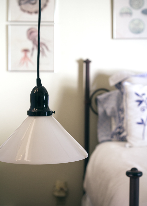 homestead pendant white milk glass black cup bedroom