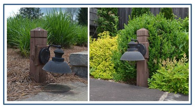 rustic pathway lights