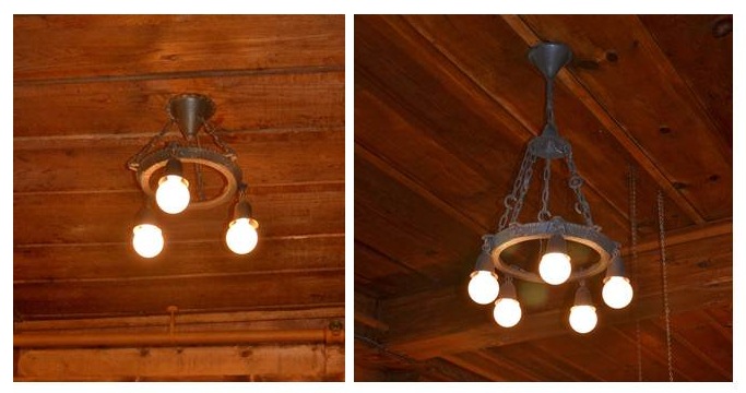 vintage chandelier industrial farmhouse