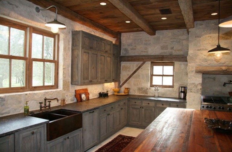 barn light over kitchen sink