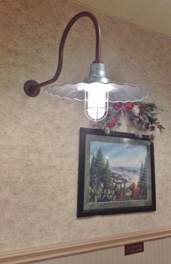 radial wave shade gooseneck lighting