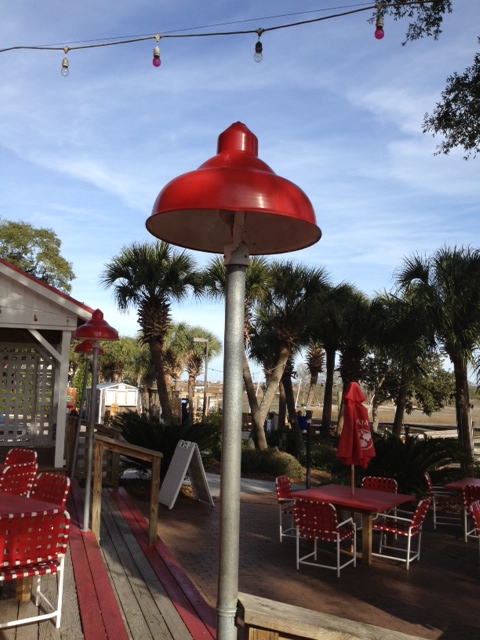 vintage post mount lighting restaurant commercial