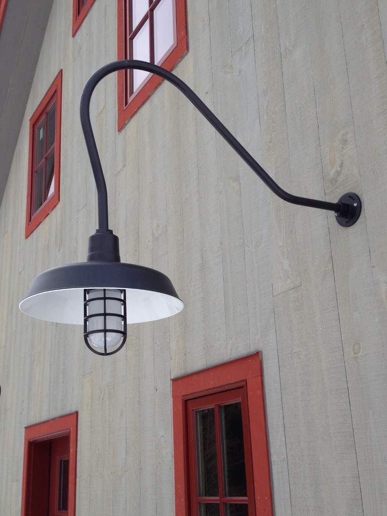 Classic Gooseneck Lights Lend Barn Style To New Vermont Home Inspiration Barn Light Electric