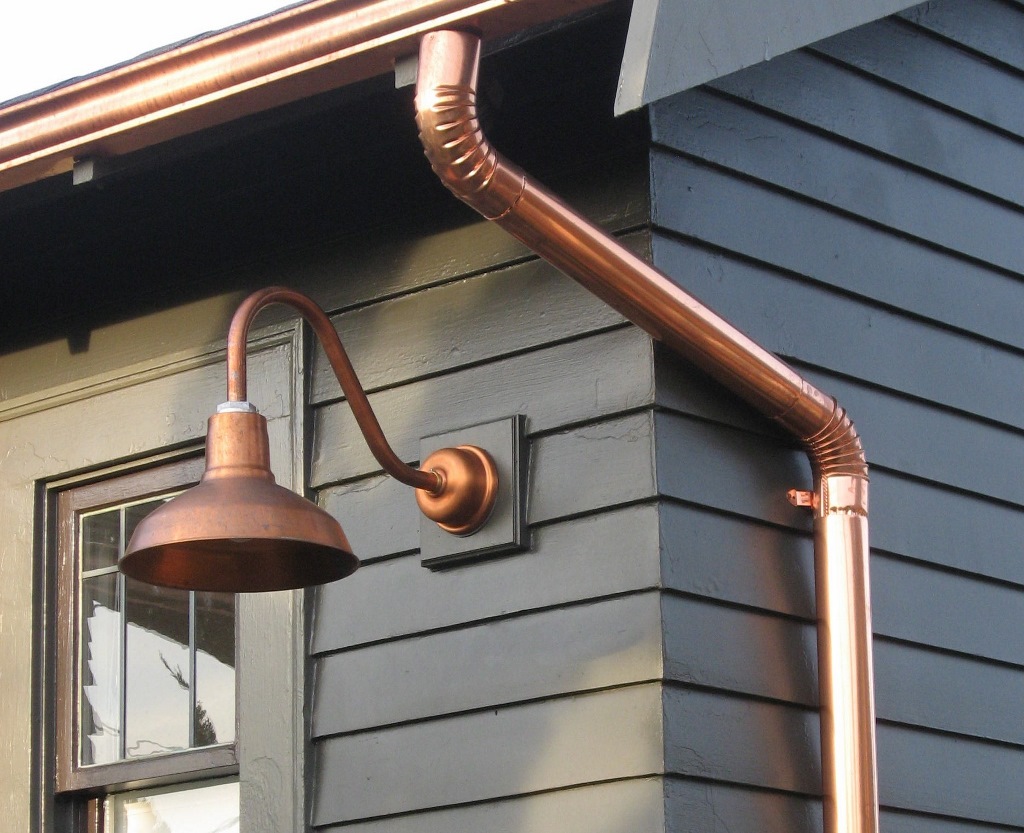 copper gooseneck barn lights