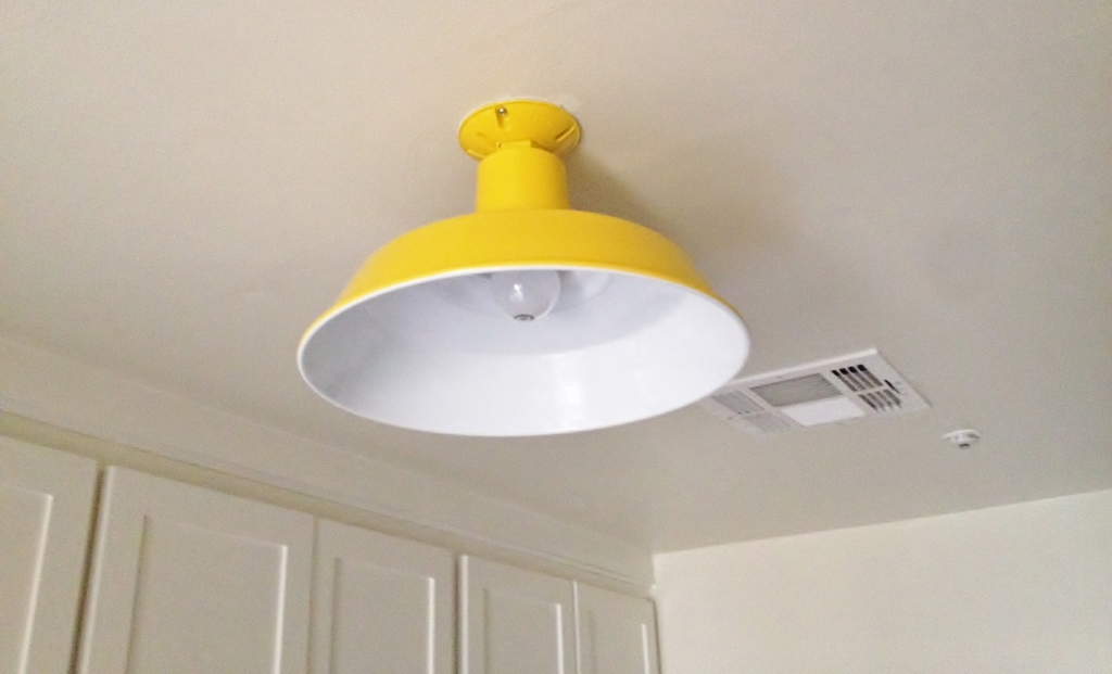 yellow flush mount ceiling light