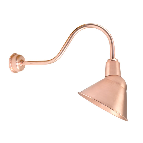 frontier copper angle shade sign light