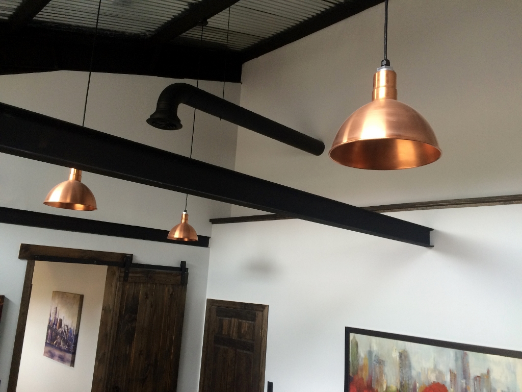 Industrial copper deals light fitting