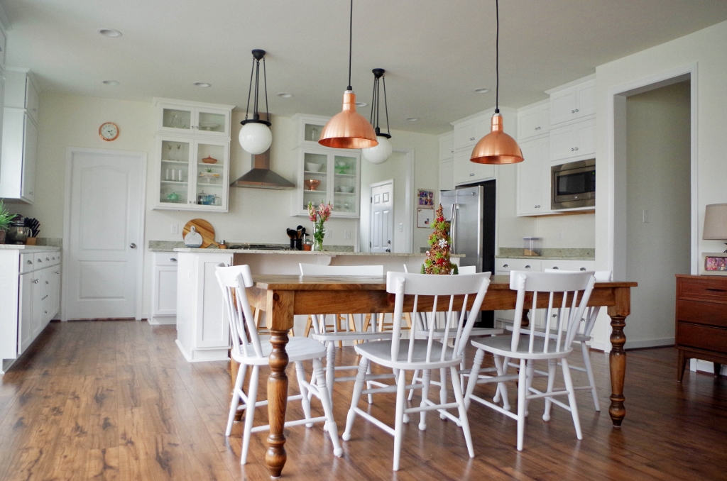 Copper Pendants Visually Anchor Open Floor Plan Inspiration Barn   Copper Pendant Lighting 1024x678 