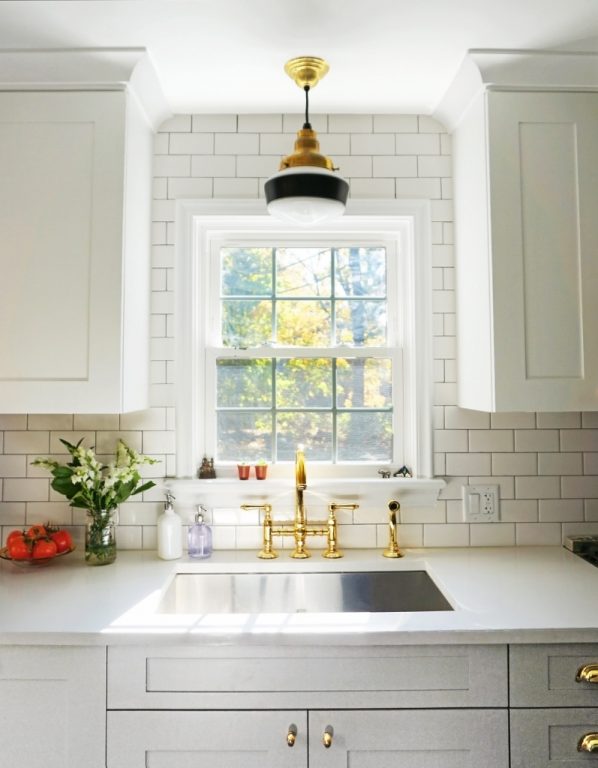 Small pendant light over kitchen deals sink