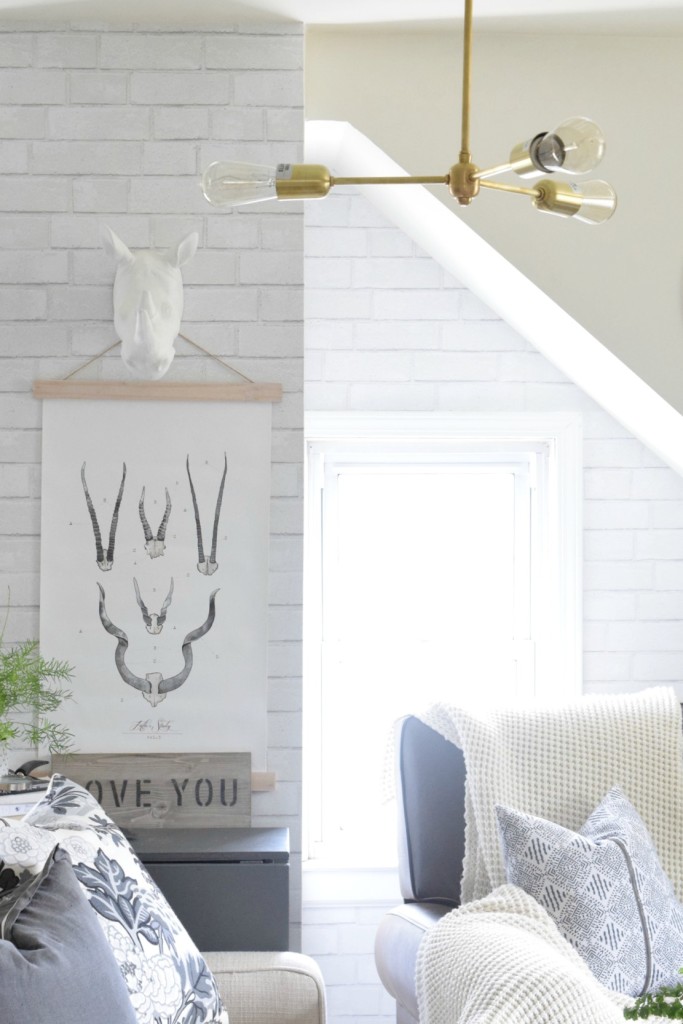 brass chandelier