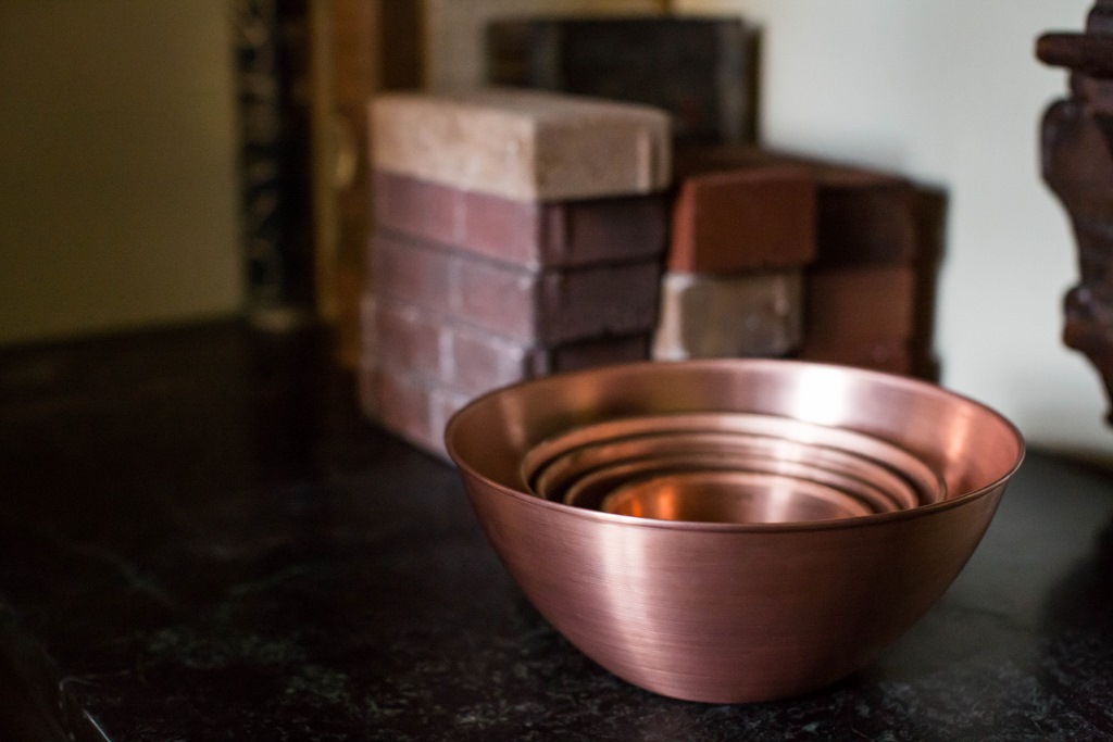 hand spun solid copper set nesting bowls 1024x683