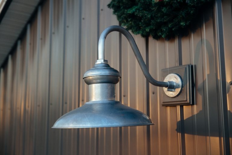 Gooseneck Barn Light Adds Style To, Mounting Light Fixture On Steel Siding