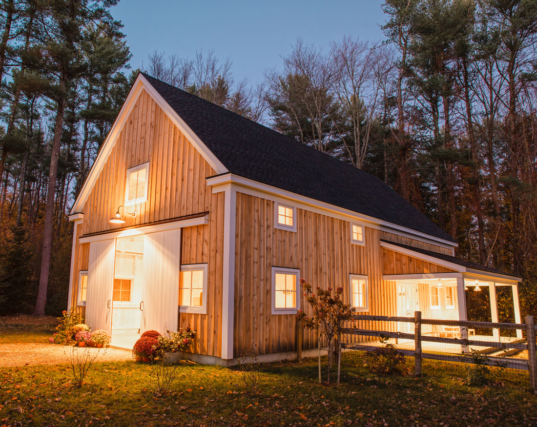 Colorful, Custom Barn Lights for Classic New England Barn Inspiration