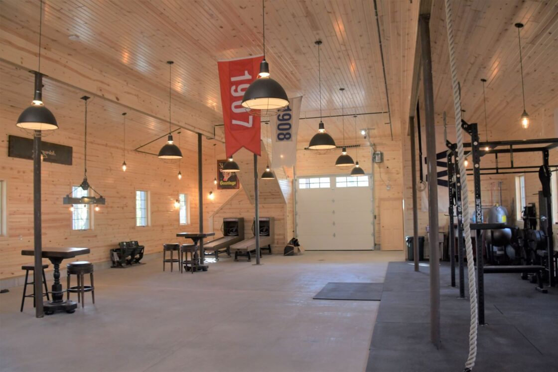 Industrial Lighting Adds Pop of Style to Michigan Pole Barn ...