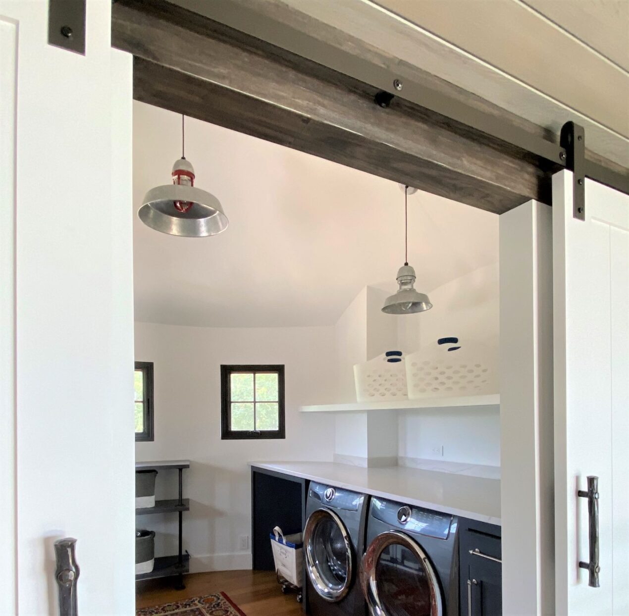 Industrial Pendants Offer Both Fun and Function in New Laundry