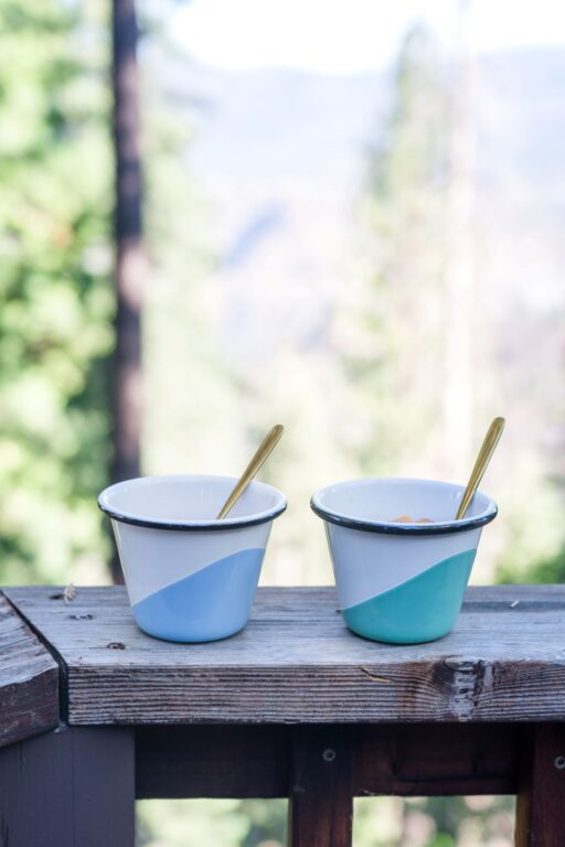 porcelain enamelware cups