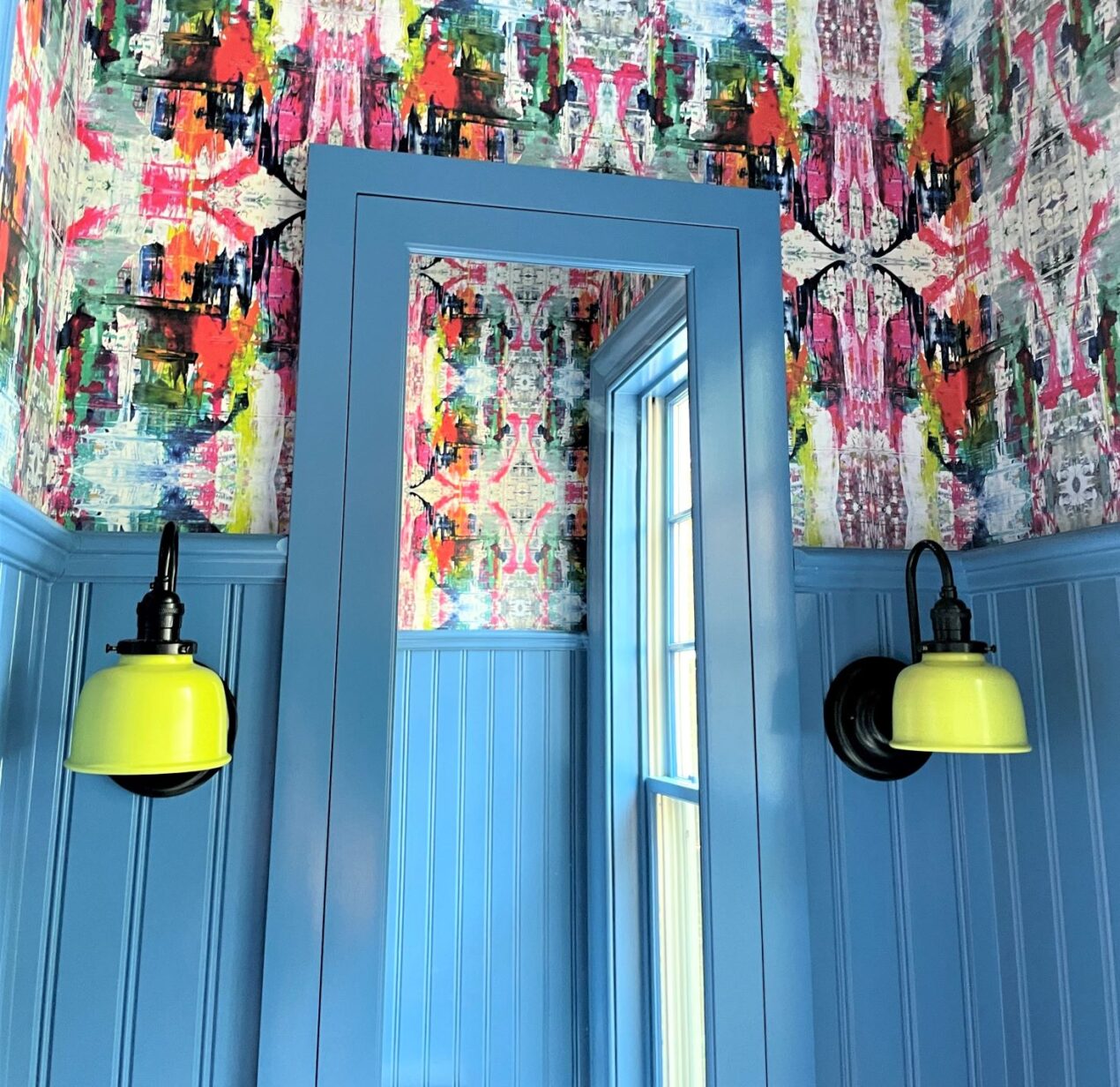 Splash of Color Brings Playful Touch to Powder Room