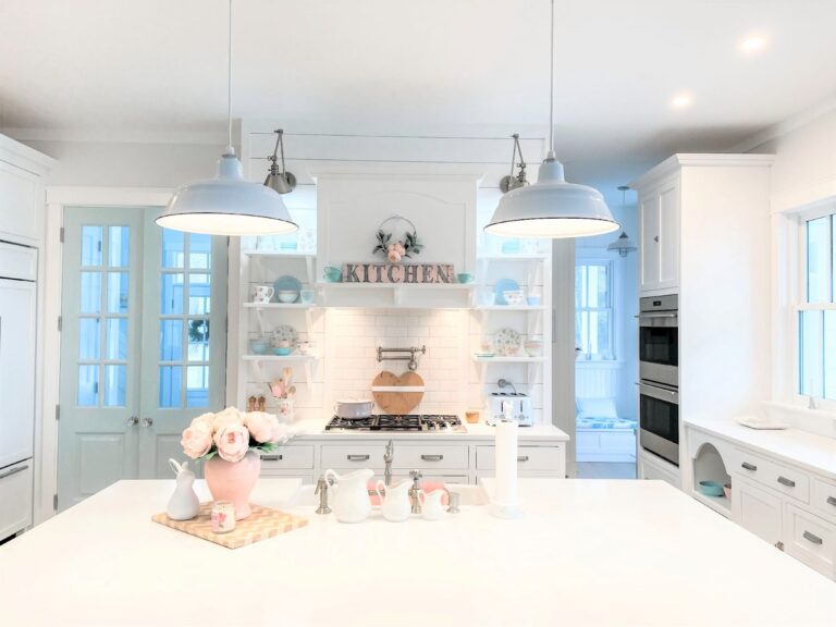 IMG 0717.jpg residential interior kitchen Bomber Pendant Light 17in 250 White Standard White Cord Porcelain