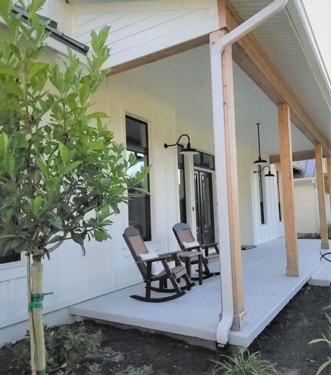 20210924 181315 residential exterior porch Original Warehouse Gooseneck Light 16in 150 Black G22arm 150 Black Original Stem Mount 14in 150 Black 36in Stem