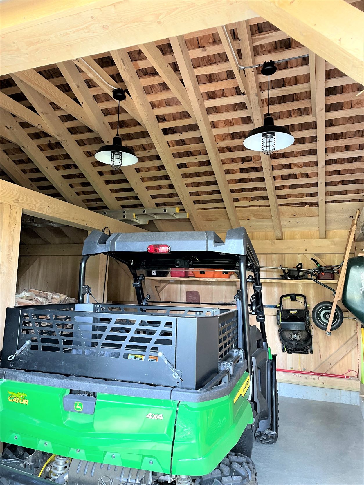 Interior shed lighting store battery powered