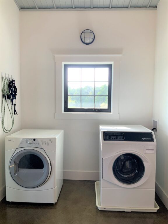 IMG 2241 residential interior laundry Anchorage Bulkhead Light Large 710 Cobalt Blue