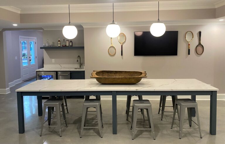 image4 residential interior lighting dining table Glass Ball Pendant 12in Opaque Glass 975 Galvanized Standard Black Cord