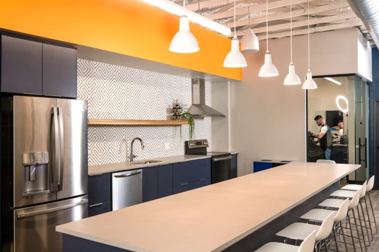 4 29 21 BlockIIDesign 13 commercial interior lighting kitchen dining Wilcox Deep Bowl Pendant 8in 200 White Standard White Cord