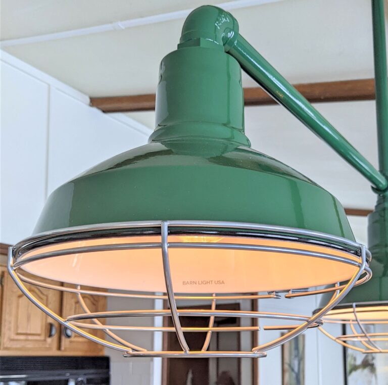 PXL 20220128 1931013200 residential interior lighting kitchen island Dino 3 Light Stem Mount Pendant 12in 350 Vintage Green HSC Wire Cage 975 Galvanized 1