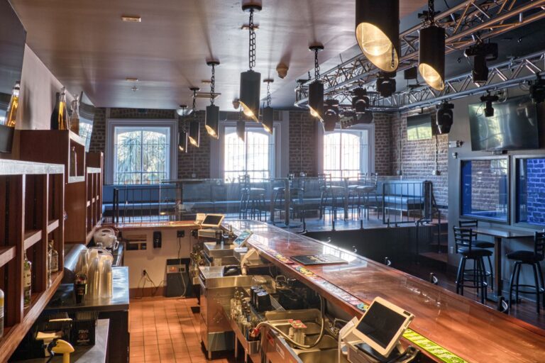 012 commercial interior bar lighting Milan Cylinder LED Chain Hung Pendant 100 Black Single Standard Slot SBK Clear Glass