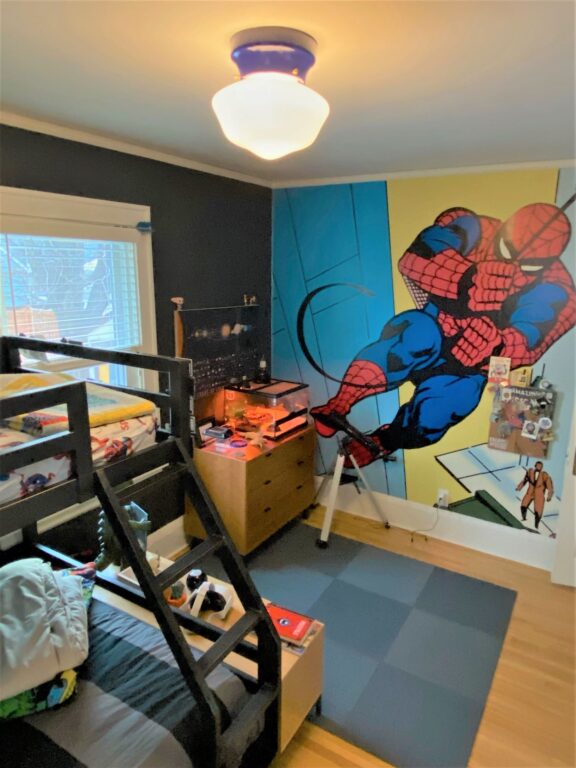 6428BDF2 3868 47B9 BDCA 89263A6C4AAC residential interior lighting kids bedroom Kao Primary Schoolhouse Flush Mount Large Opaque 710 Cobalt Blue