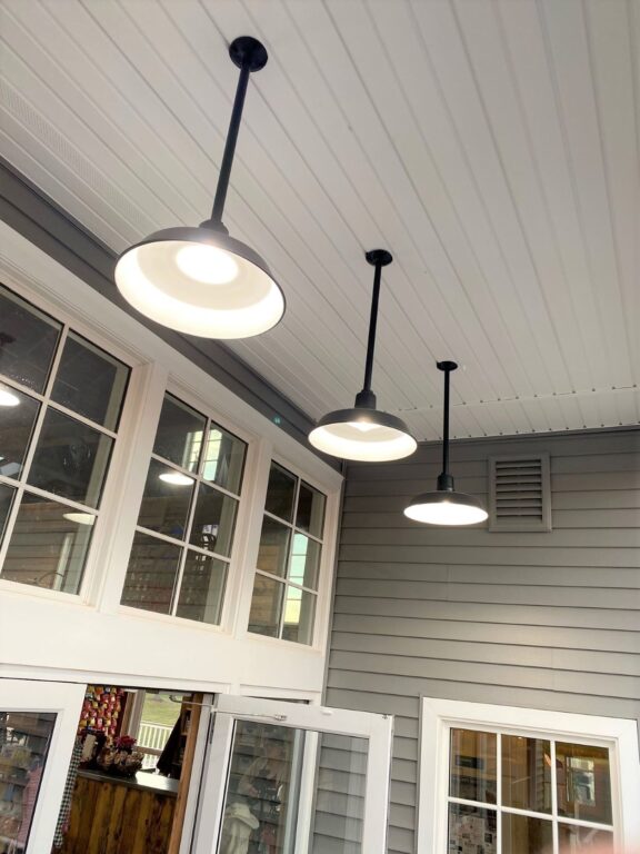 image6 commercial exterior lighting store porch original stem mount pendant 16in 100 Black 24in stem