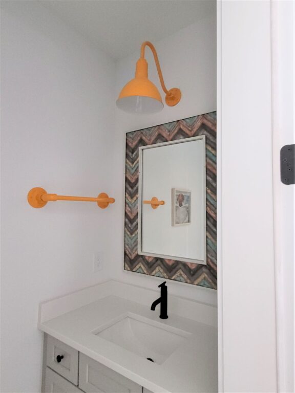 171346 residential interior lighting bathroom vanity Wilcox Deep Bowl Gooseneck 10in 570 Sunflower G26arm Industrial Towel Bar 570 Sunflower